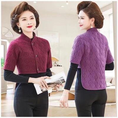 雅美轩中老年护肩衣加绒护肩颈防寒保暖护颈椎女士坎肩马甲上衣