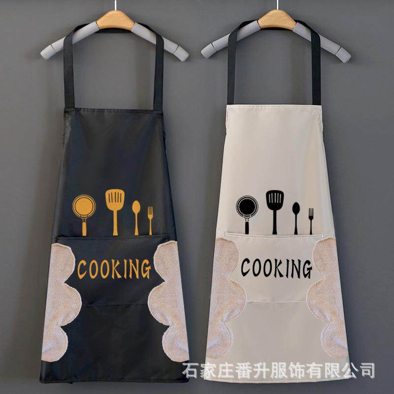 围裙家用厨房薄款韩版可爱日系防水防油工作服女时尚夏天罩衣