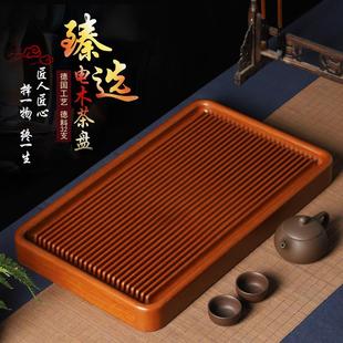 原胚素盘德国高端电木茶盘储排水茶台家用电胶木功夫茶具黄料茶盘