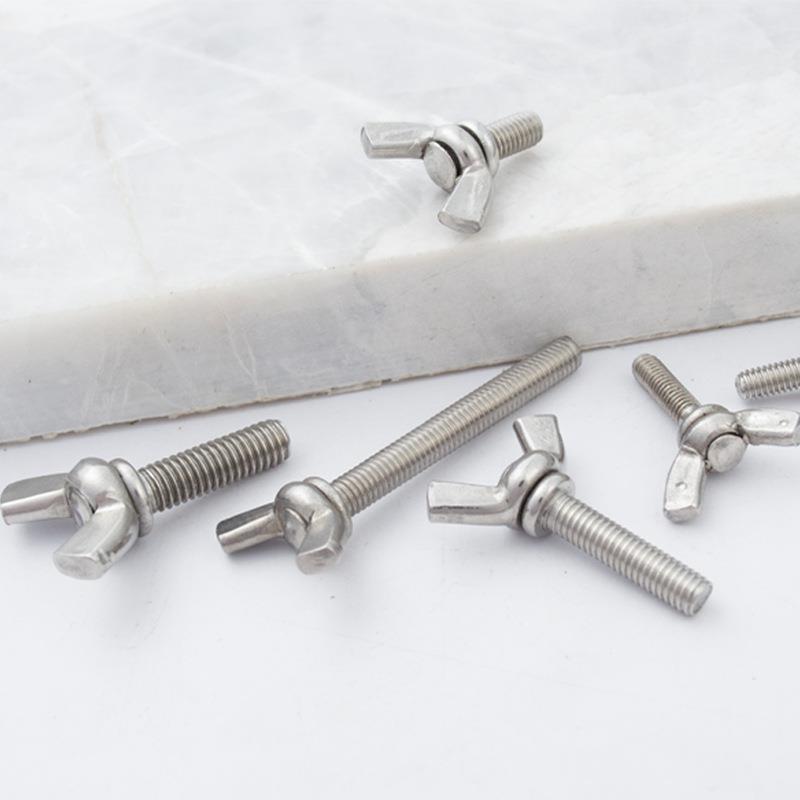 锈201不钢蝶形螺丝手拧螺丝螺钉羊角钉CZB子蝴M蝶宝螺栓M元5/M6/8