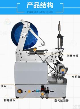 贴东现莞工厂半自动多功能贴标机AYV 清洁剂货双面标机 扁瓶贴标