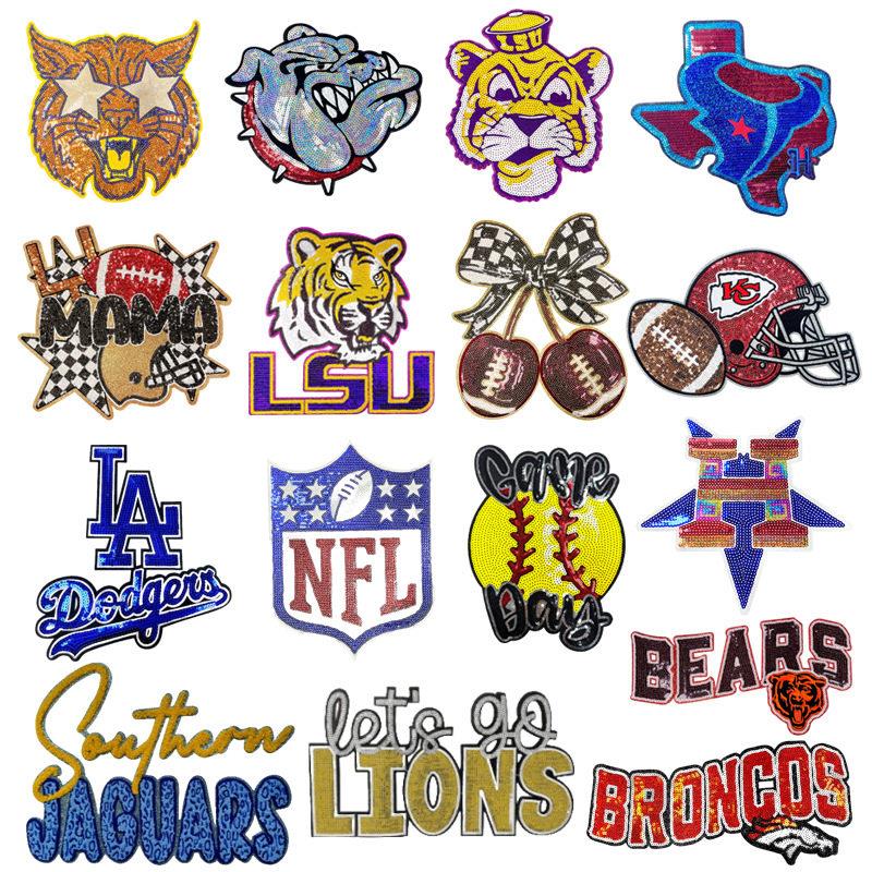 大布贴球队球类老虎 KC 恶犬 NFL球队 橄榄球 棒球MAMA熨烫大补丁