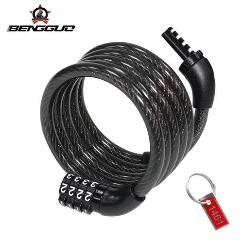 TY532通用自行车锁防盗密码锁 密码钢丝锁 圈锁 山地车骑行装备
