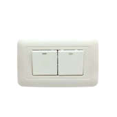 稳不落家用老式 开关两位大板单控开关120 75型双开断电面板单控