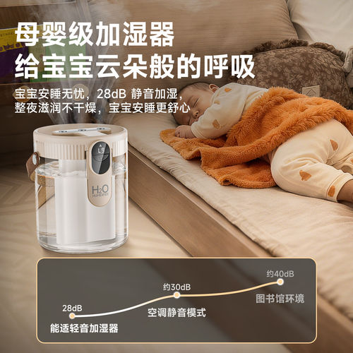 能适加湿器2025新款家用静音卧室孕妇婴儿室内小型大喷雾保湿神器