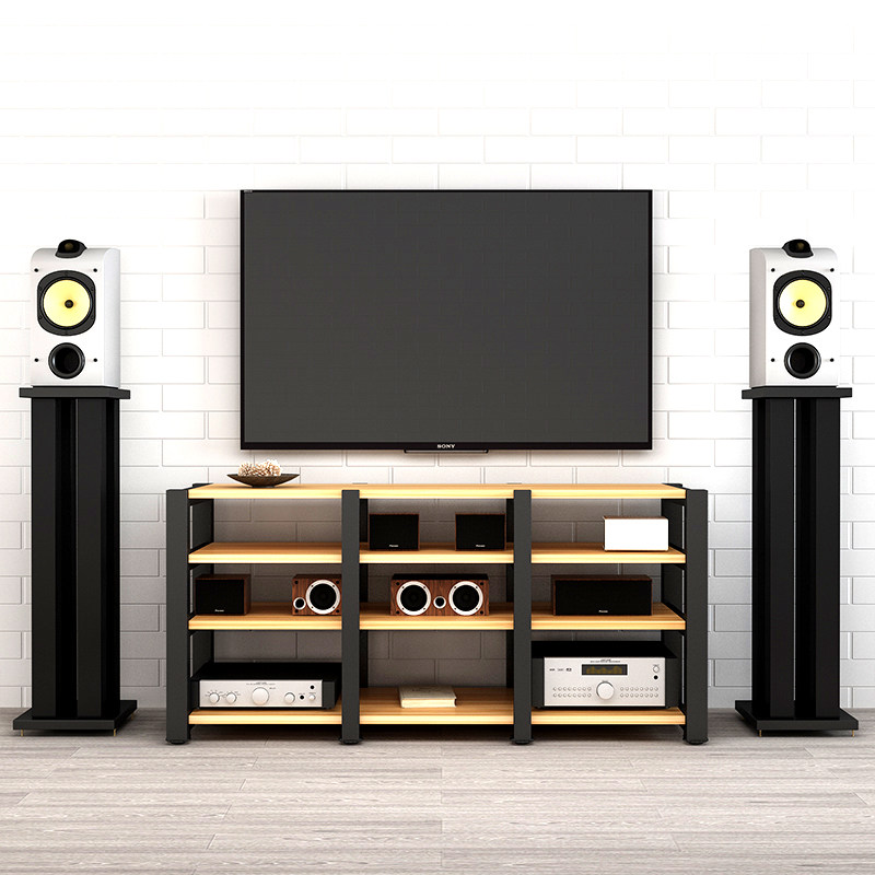 包邮影音柜功放架功放机柜器材电视柜音响柜加长双机位三机位影院