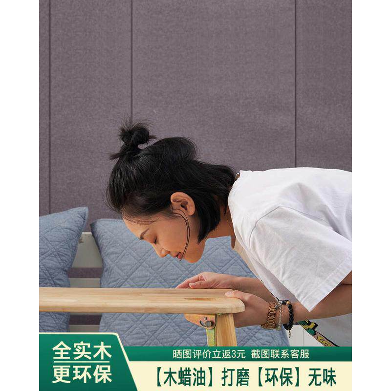 纯实木床上折叠桌懒人桌学习小桌子书桌榻榻米桌飘窗书桌炕桌大号