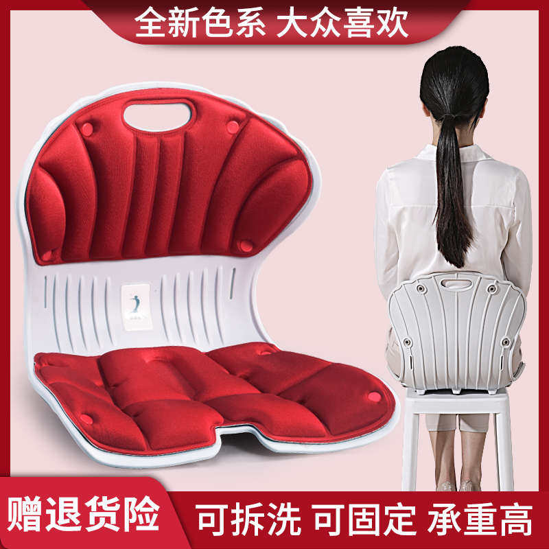 可拆洗人体工学护腰坐垫坐姿矫正椅办公室腰背靠座椅久坐腰垫神器