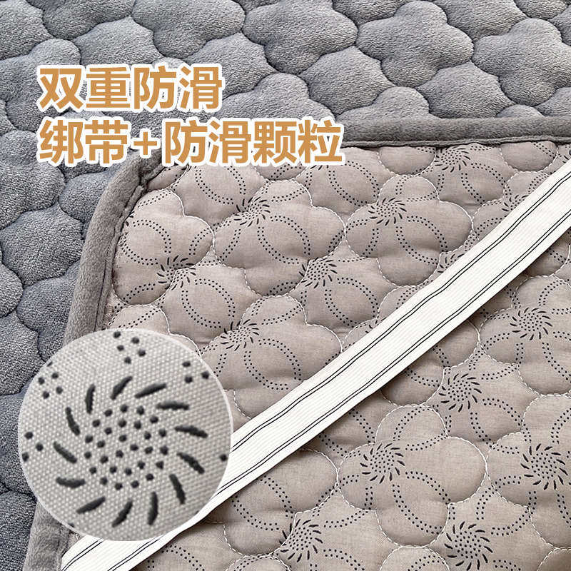 牛奶法兰绒1米5x2米床垫加厚宿舍学生单人毛毯垫被床褥子铺底冬季