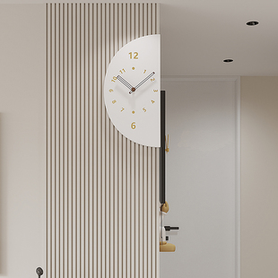 现代简约客厅拐角双面挂钟家用转角时钟饭厅钟表挂墙挂表 2023新款