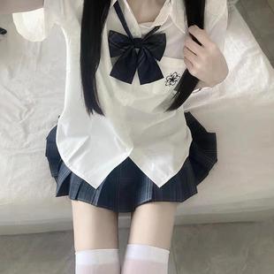 日系校供感学院风短袖 原创正版 夏季 川jk制服套装 半身裙百褶裙 津