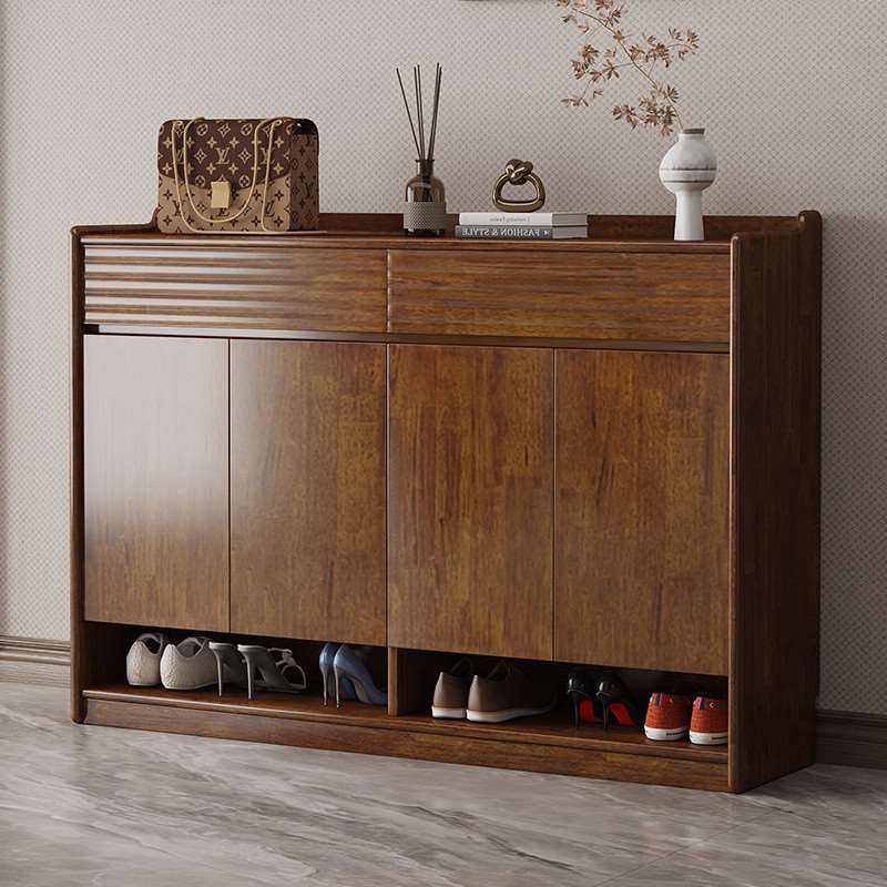Tal实木鞋柜家用门口大容量阳台玄关储物柜进门一体靠墙新款2024