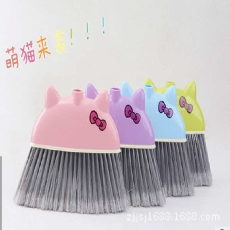 北欧色塑料扫把扫帚组合套装 垃圾斗扫把套装 家用软毛扫帚簸箕