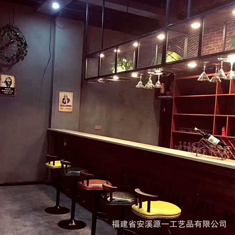 家用吊顶吊柜倒挂高脚杯架酒吧悬挂酒架酒柜吧台装饰置物吊架