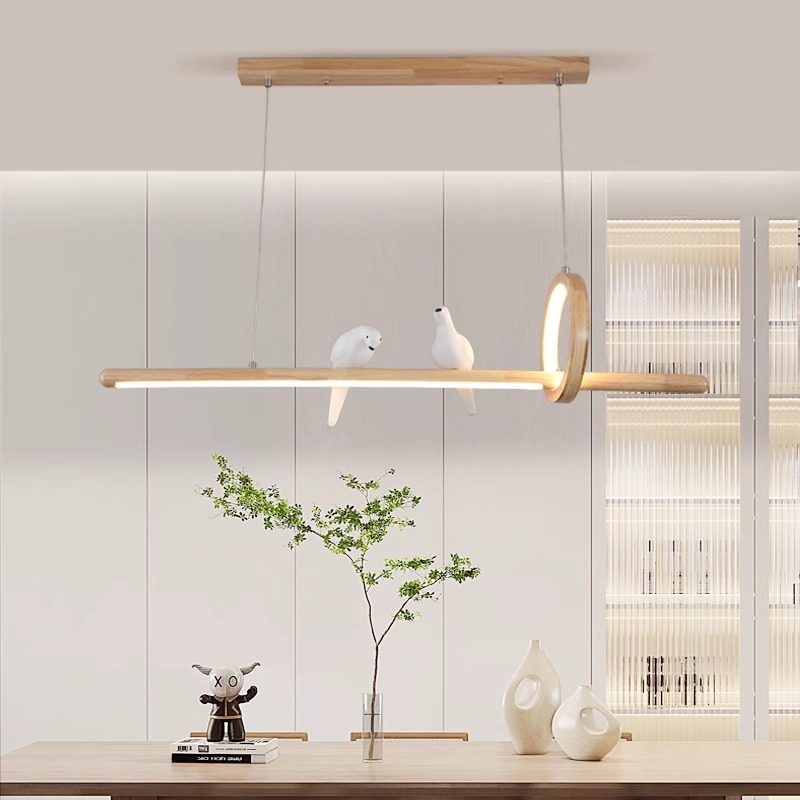 餐厅吊灯现代简约创意个性小鸟吧台饭厅餐桌长条日式原木风灯具,鲜花速递/花卉仿真/绿植园艺,其它园艺用品,淘宝优惠券,粉丝福利购,淘宝优惠卷