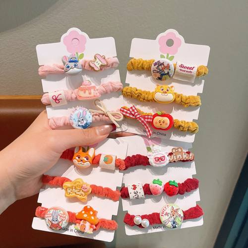 卡通疯狂动物城发圈儿童小兔子警官发绳女童扎头发小肠圈狐狸发饰