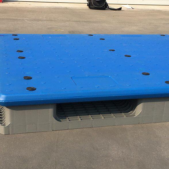 1400*1200*150吹塑川字塑料托盘叉车卡板栈板货架放货铲板工厂用