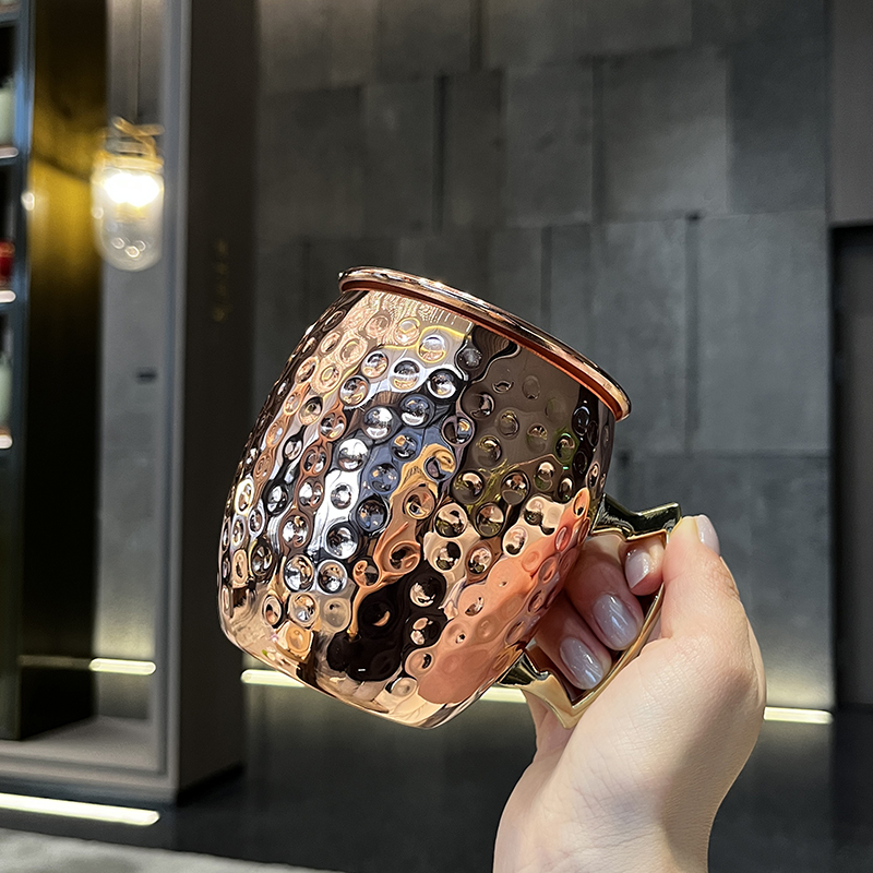 莫斯科骡子杯来h啦!锤点杯子欧式 304不锈钢啤酒杯酒吧杯创意