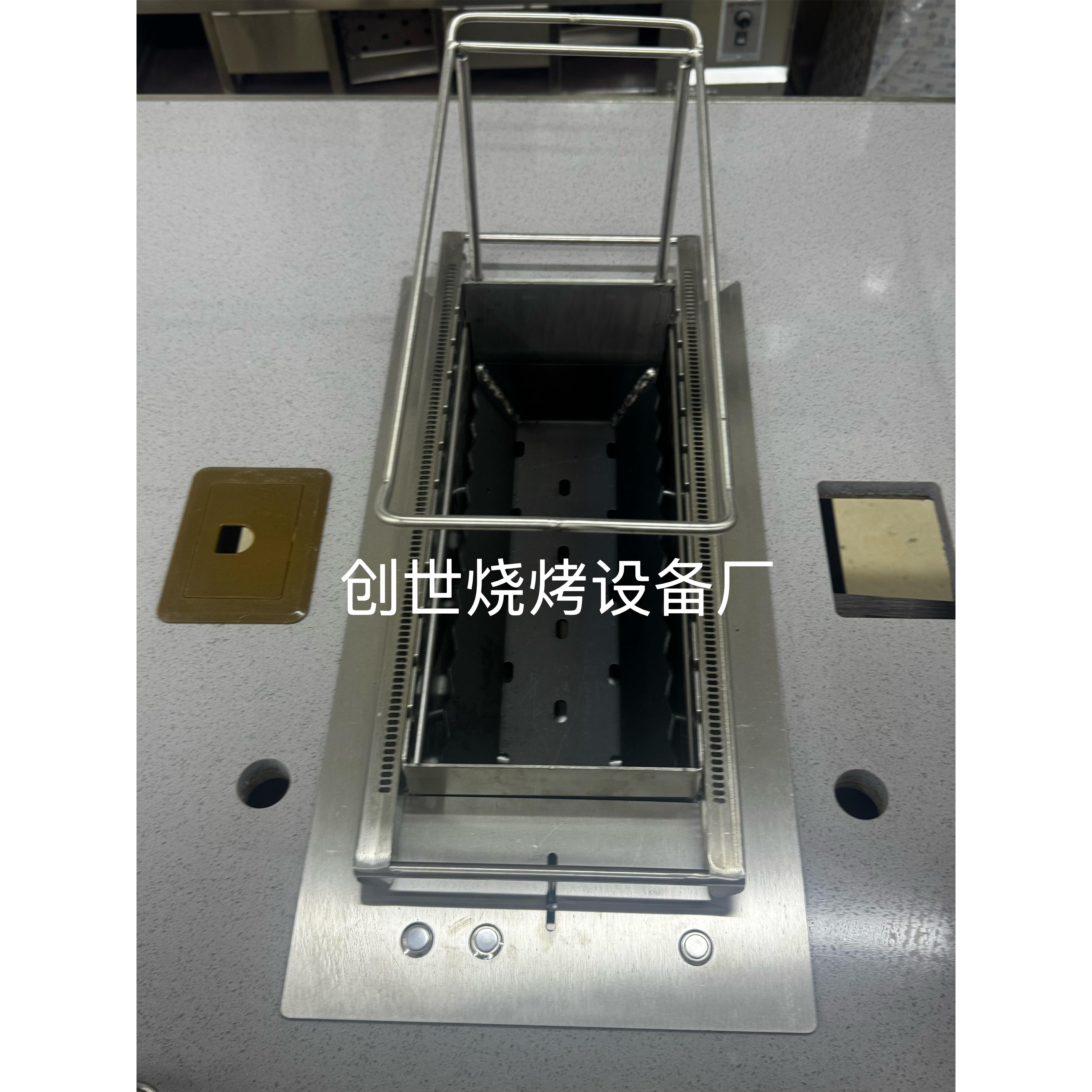 自动旋转翻转烤串机炭炉延边丰茂升降烤串全白钢不锈钢自动烧烤炉
