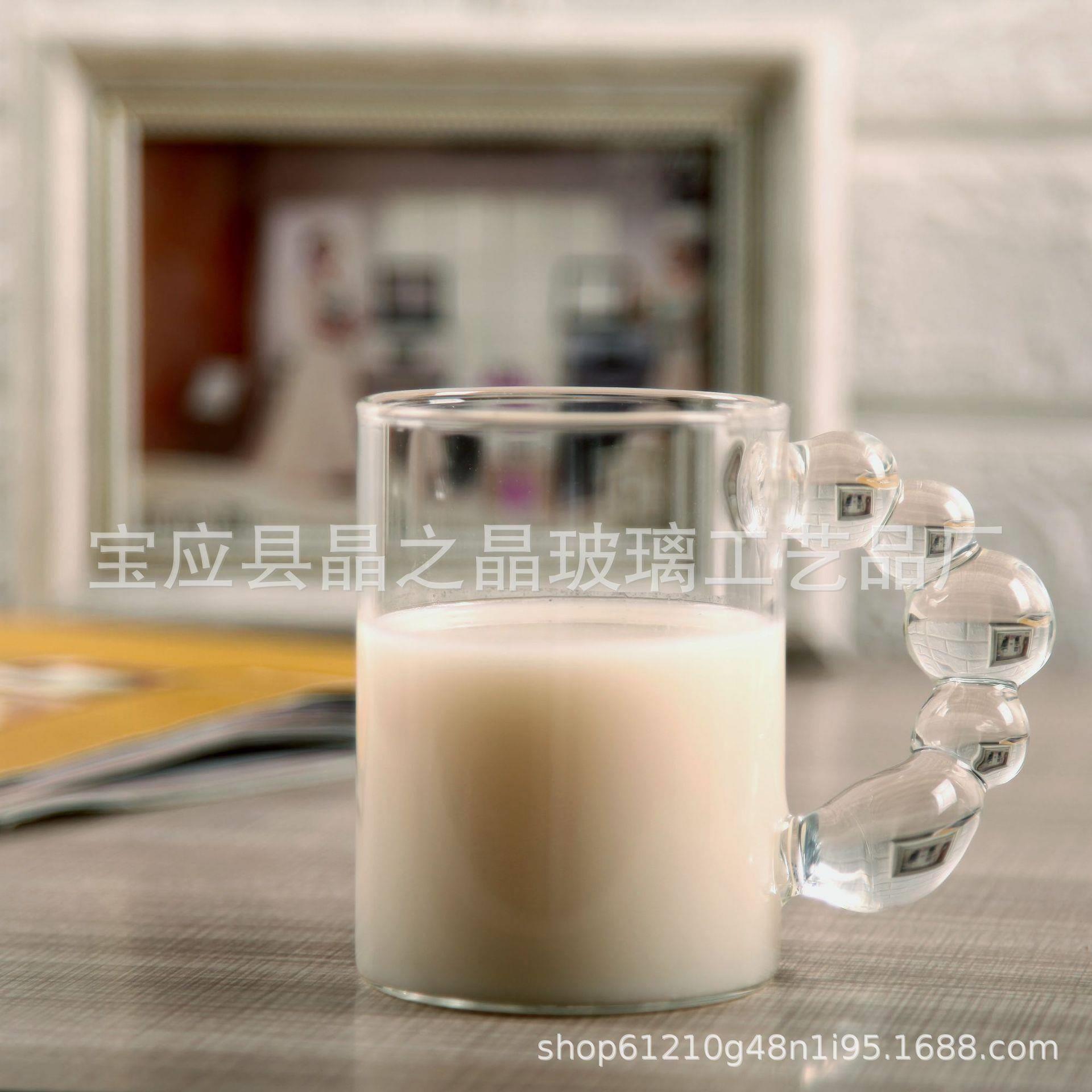 韩式旋转手柄咖啡牛奶杯子糖葫芦杯玻璃情侣水杯马克杯