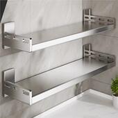 货架 货架壁挂式 不锈钢厨房微波储存架壁挂式 多功能免打孔壁挂式