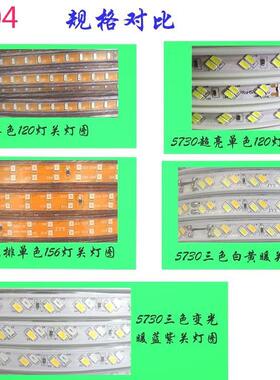 20835户外防户水客厅吊顶三色变色2外2V线灯具灯带LED超亮斜三排