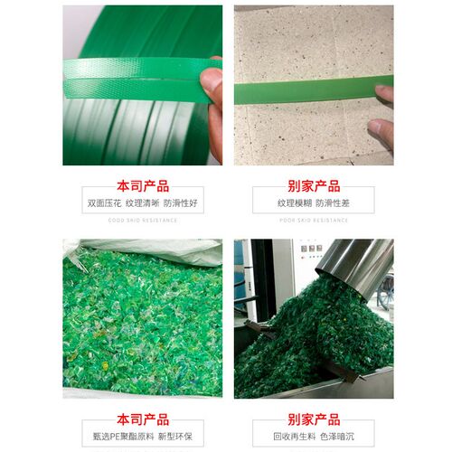 绿色PET塑钢带1608打包带捆绑带包装带手工打包扣打包机编织带