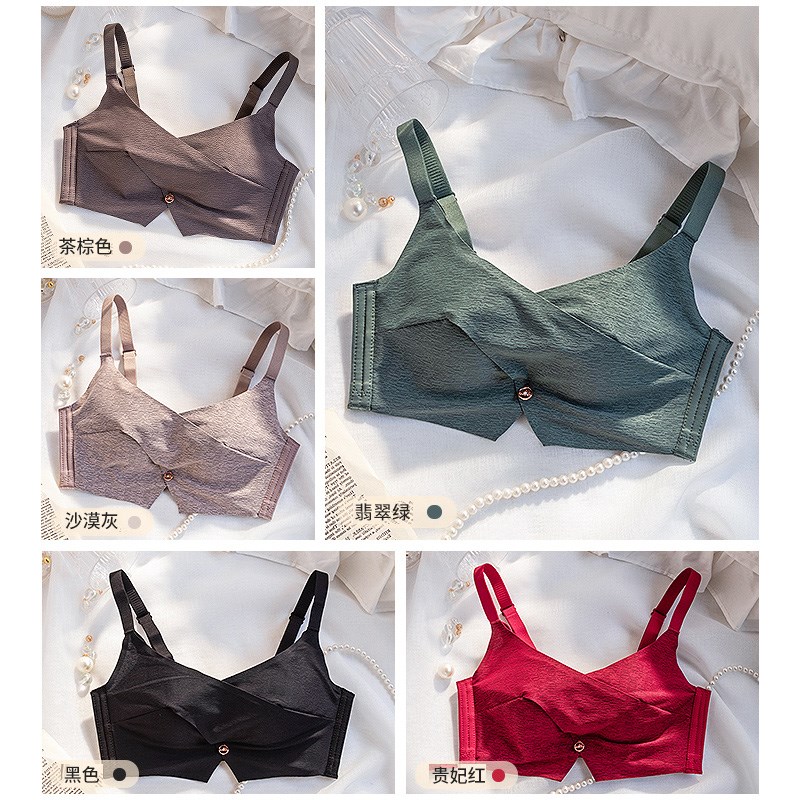 乳胶内衣女小胸聚拢无钢圈收副乳防下垂无痕薄款文胸少女运动抹胸