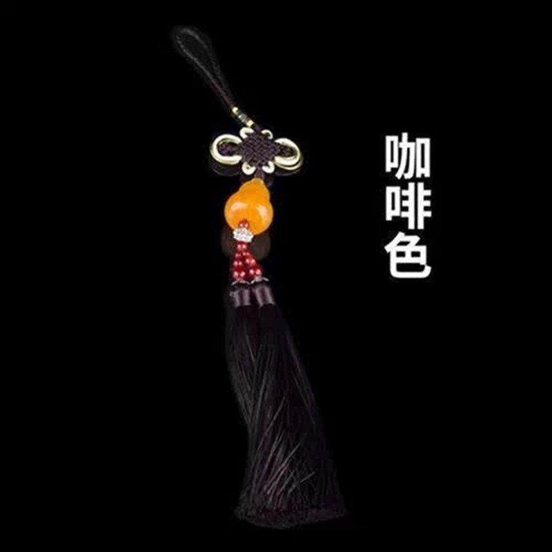 葫芦丝巴乌乐器仿蜜蜡吊坠小中国结挂件装饰流苏挂穗平安结