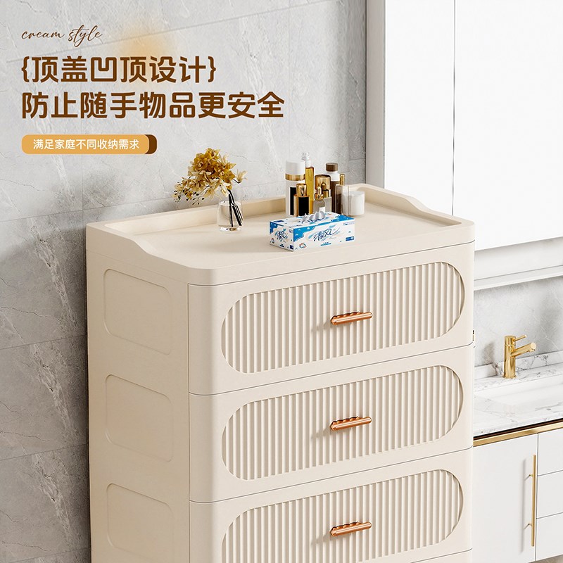 收纳箱抽屉式塑料盒多层收纳柜家用置物柜衣服收纳柜衣物整理箱子