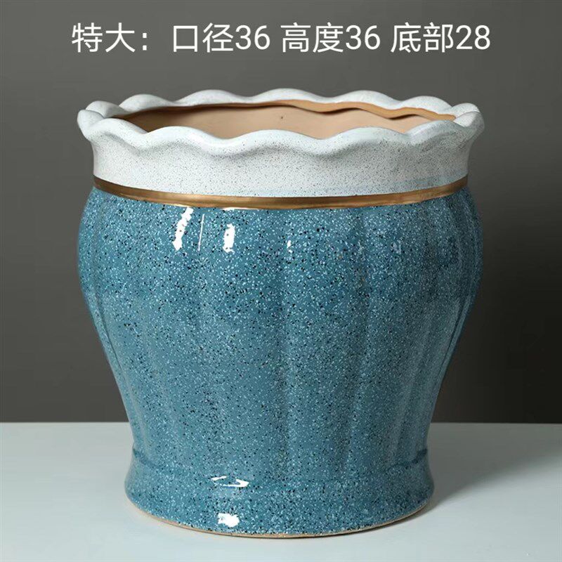 幸福树花盆大口径陶瓷清仓特价处理大号超大号家用阳台落地50cm