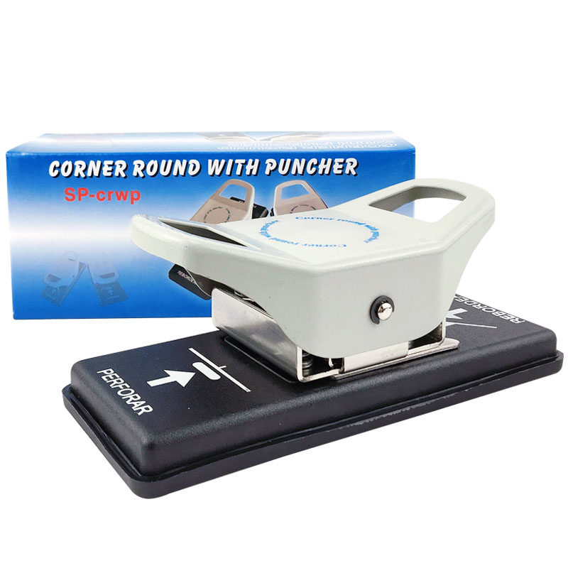 PVC证件卡R6.4圆角+3.5x15mm扁孔打孔钳两用打孔器方孔圆角打孔机