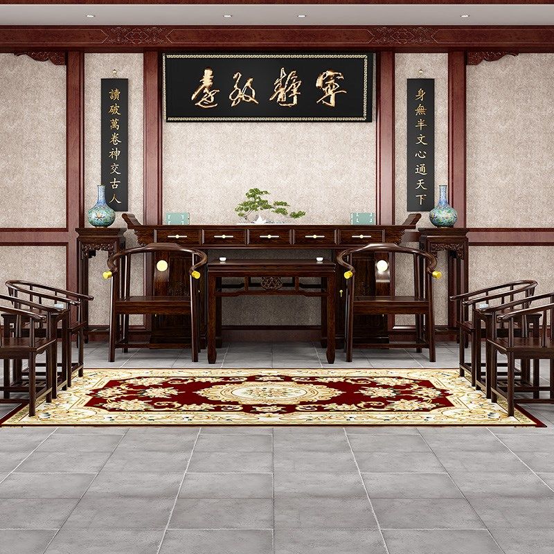 新中式实木中堂六件套八仙桌农村客厅堂屋家具条案柜供桌十二件套
