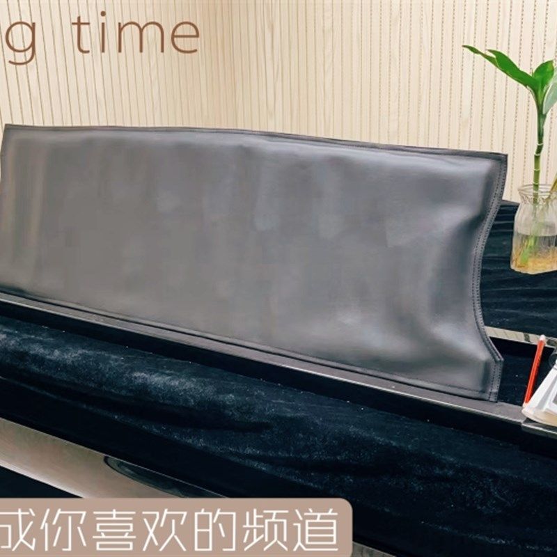 定制高档PU皮三角立式钢琴谱架套加厚科技布绒里谱架罩高端保护罩