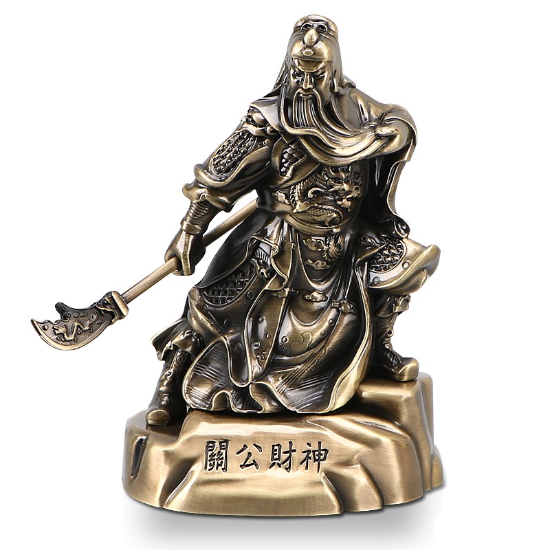 汽车摆件武财神香水座车载关公创意车内饰品车上中控台关二爷装饰
