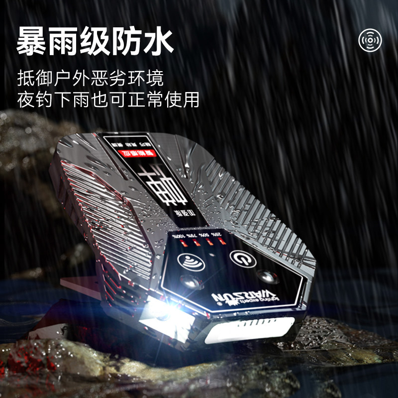 夜钓专用充电式头灯 强光LED防水头带灯 900mah高容量长效照明