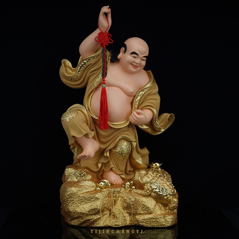 刘海戏金蟾神像树脂刘海蟾刘宗成海蟾子财神爷活财神家用工艺摆件