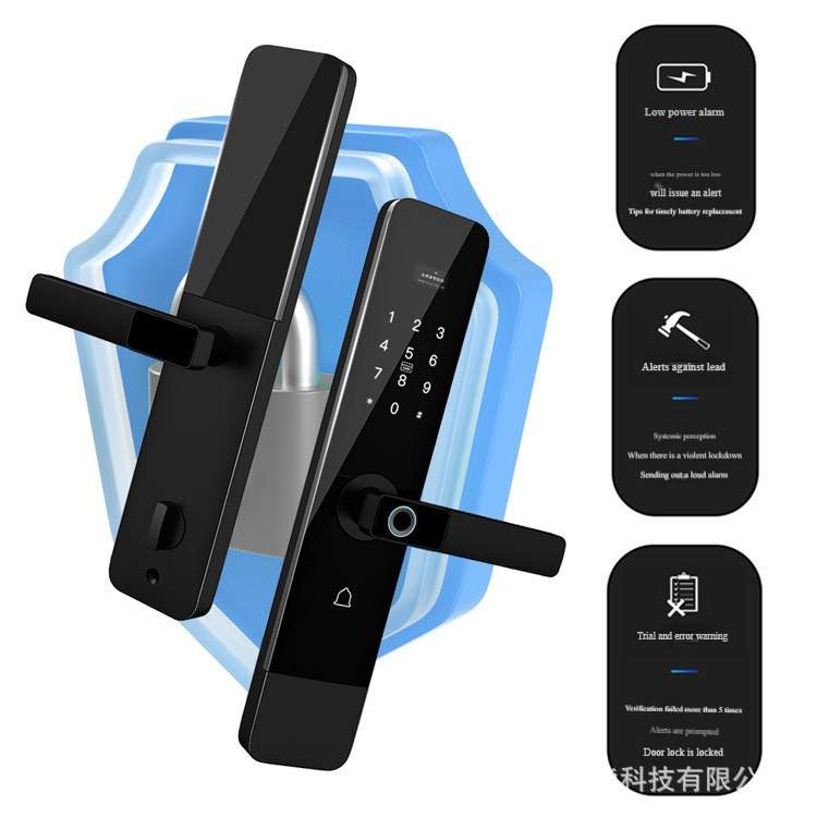 Fingerprint password swipe card  antitheft apartment lock