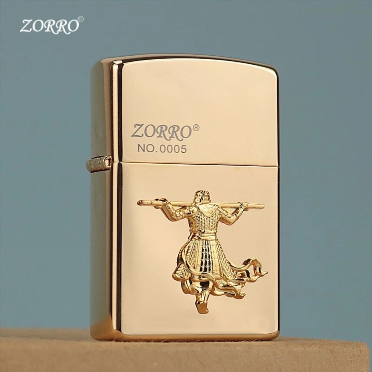 ZORRO佐罗一生所爱贴章金色煤油打火机防风砂轮情人节男生礼品