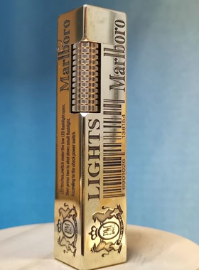 好运达万宝路黄铜煤油打火机精雕系列翻盖侧滑小四方精致便携礼品