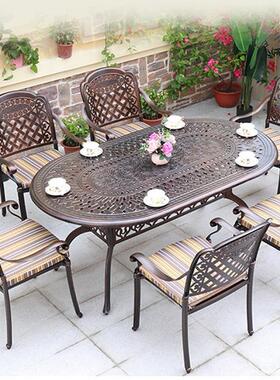 厂家室外台桌ZF6122T+子露天室外阳庭台院花长园户外铸铝桌椅