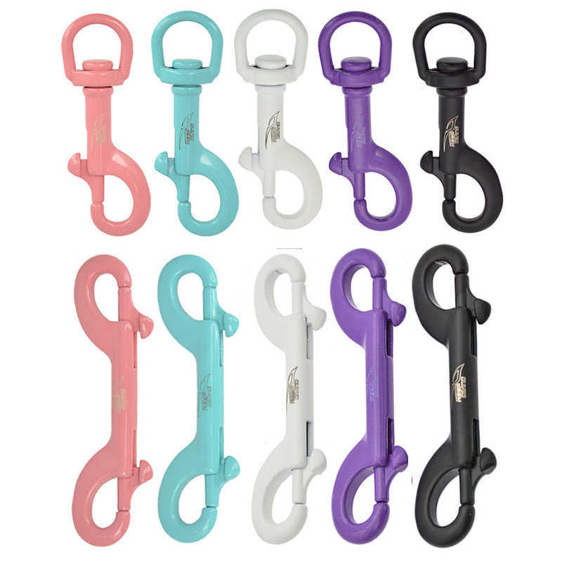 316潜水彩色双头扣弹簧钩 潜水单头钩快卸挂扣双头勾弹簧扣具配件