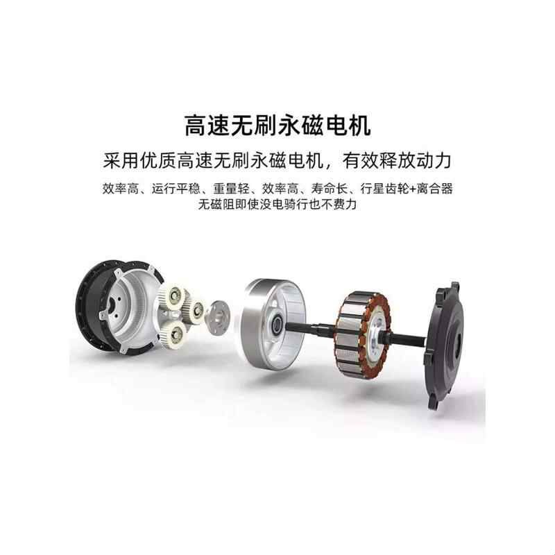 吕布云轮电机轮组250w350w优质高速无刷有齿永磁电机单车电动配件图片