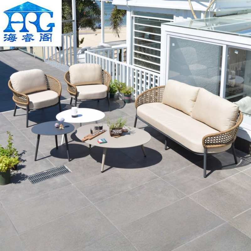 户外沙发椅设计师别墅休闲铝合金编藤椅室外花园藤沙发阳台休息椅,住宅家具,户外沙发,淘宝优惠券,粉丝福利购,淘宝优惠卷