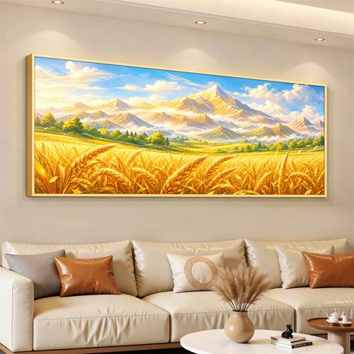 沙发背景墙挂画简约现代风景油画