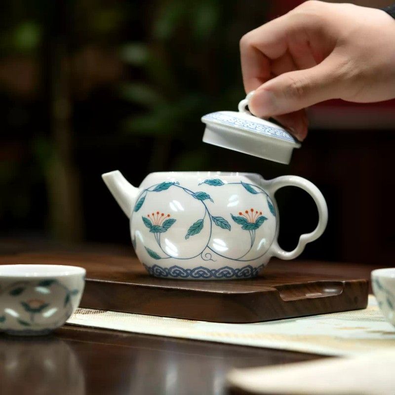 富玉陶瓷茶壶茶具全套一整套新中式家用喝茶茶具套装办公室待客