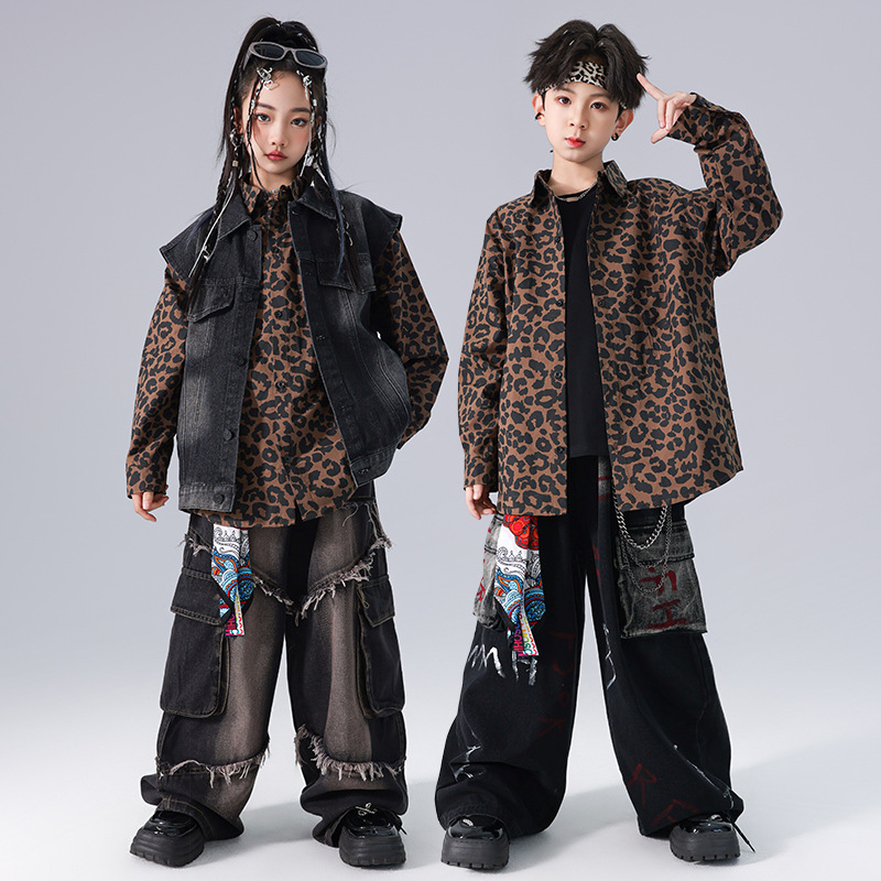 男童牛仔套装hiphop嘻哈街舞儿童