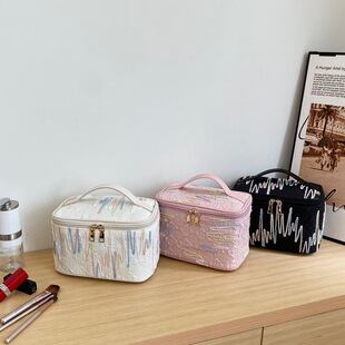 日本化妆包女2025新款高端便携大容量手提出差旅行洗漱化妆品收纳