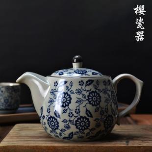 茶壶瓷陶瓷家用泡茶水壶过滤老式 老式 纯手工功夫冲茶器复古壶茶具