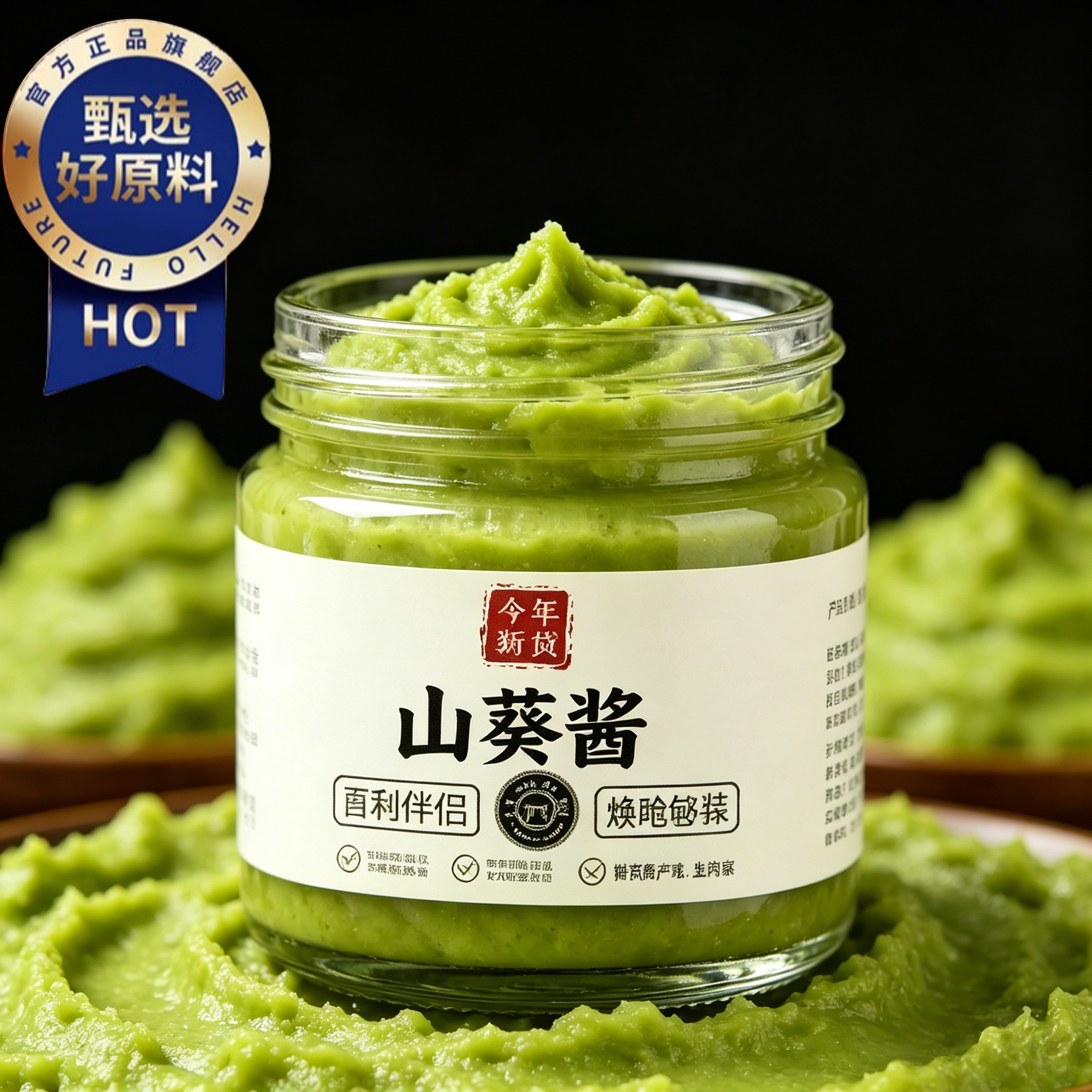 日本原装进口山葵酱旗舰店刺身寿司青芥辣日料蘸料静冈原产芥末酱